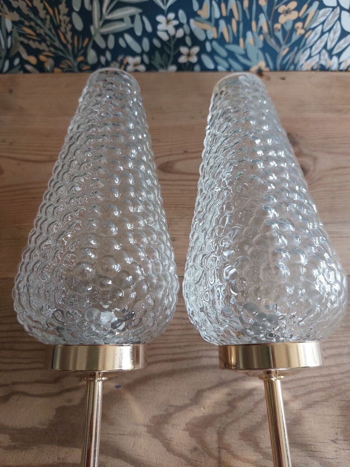 Brass wall lamps 60s