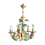 Bamboo-style metal chandelier