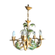 Bamboo-style metal chandelier