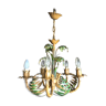 Bamboo-style metal chandelier