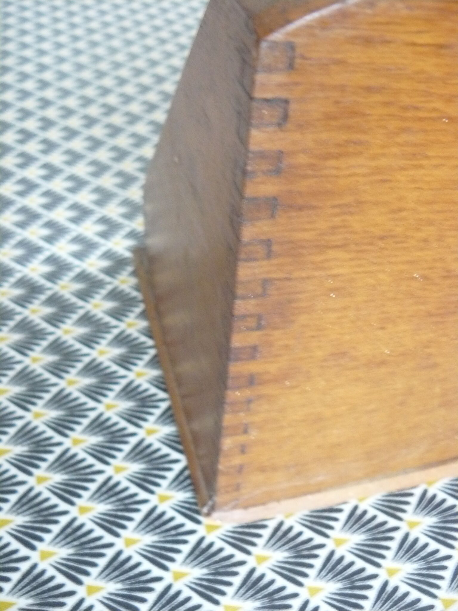 50s wooden mail holder