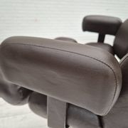1970s, Scandinavian swivel chair, original condition, artificial leather, chrome steel.