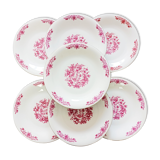 7 assiettes plates fleuries Bavaria