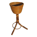 RATTAN FLOWER POT HOLDER 1960
