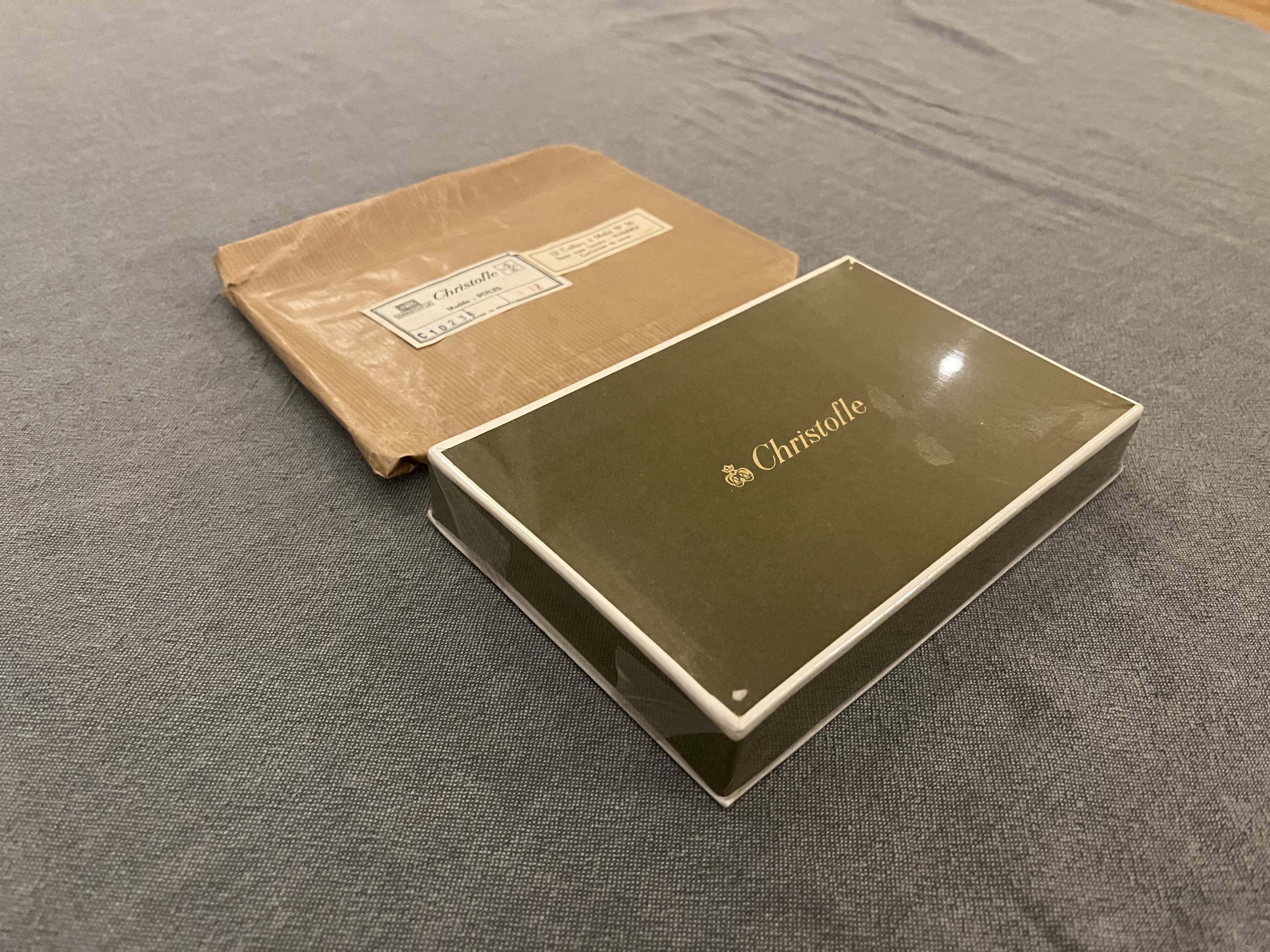 12 spoons Christofle Perle