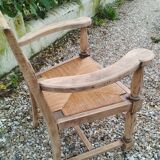 Paire de fauteuils anciens vintage en bois