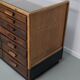 Vintage German Oak Glass Shop Counter Haberdashery Cabinet Vitrine, ca 1950