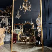 Louis philippe period fireplace mirror in golden wood (1m88x1m03) 19th century