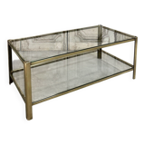 Table basse à double plateau en bronze attribuée à Jacques Quinet