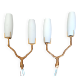 Brutalist wall sconces – Maison Arlus – Vintage 1960