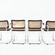 Set of 4 B32 style dining room chairs by Marcel Breuer