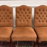 Set of Classic English Upholstered Chesterfield Chairs