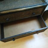 Rattan chest of drawers and canning