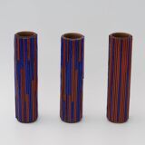 Pottery Mosaic Vases by W. Zimmermann for Ritter set of 3