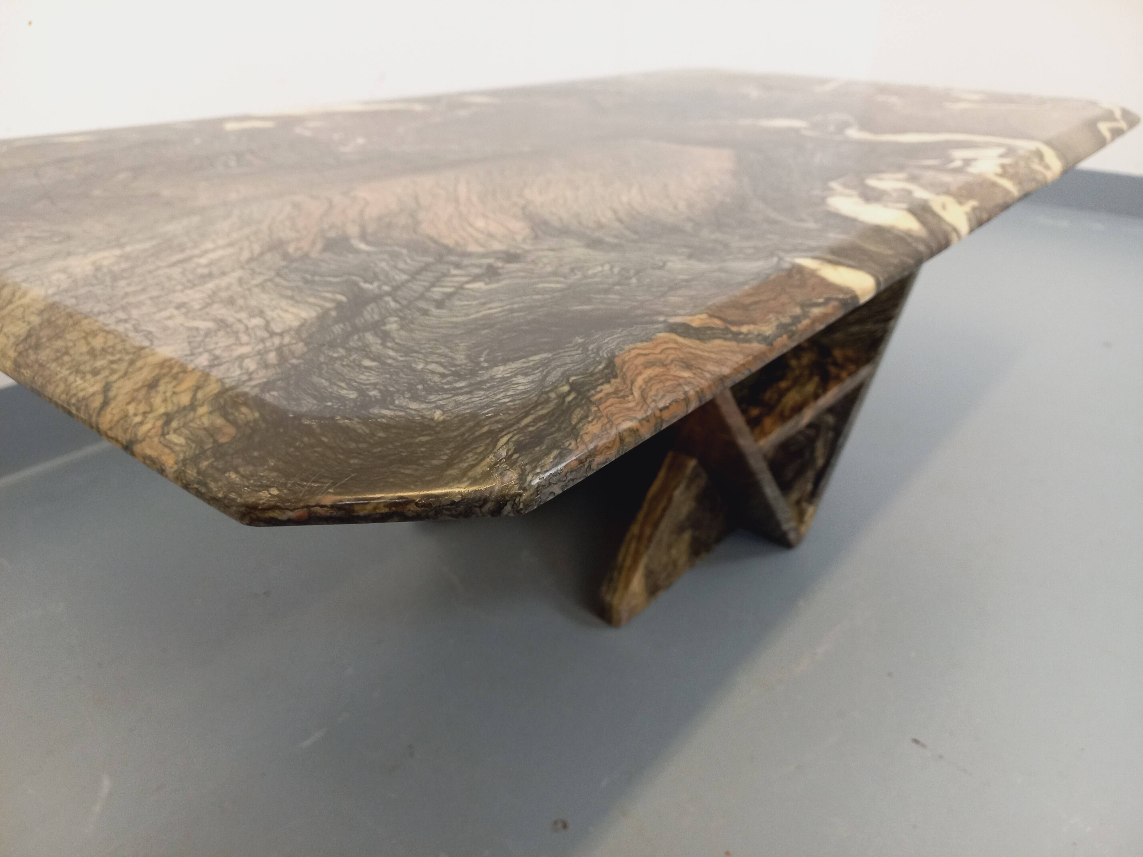 Vintage marble coffee table from the 1970s.