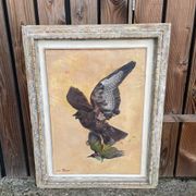 Table of a Harrier and Jay Oil on parchment