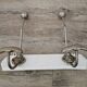 Antique wooden and metal coat rack