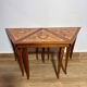 Italian Marquetry Five Piece Triangle Table