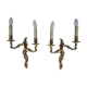 Pair of gilded bronze