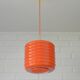 Vintage Pendant Light Hanging Retro Lamp Space Age Style MCM Orange Glass