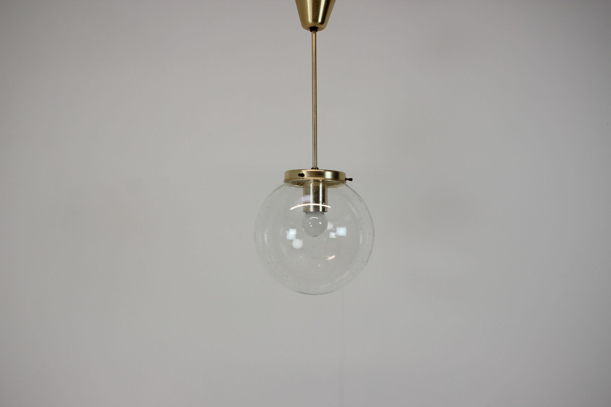 Mid-Century Glass Pendant/Kamenicky Senov, 1970's