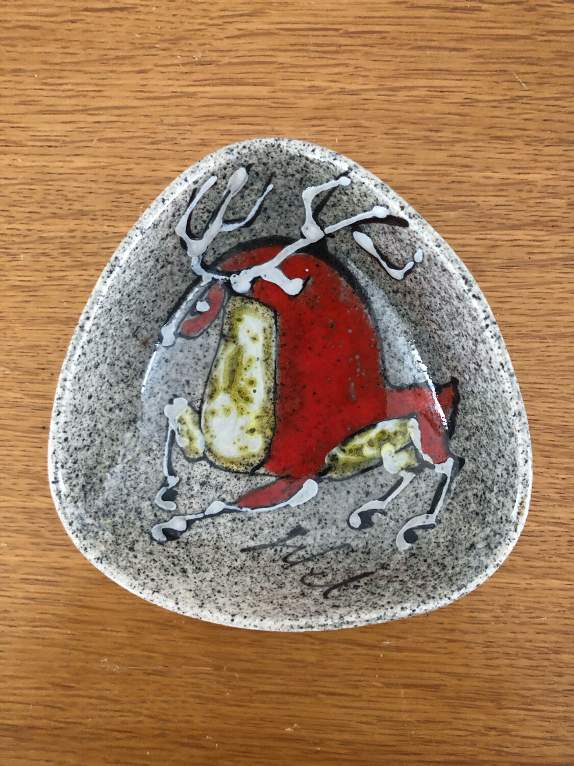 Vide-poche en faience signé Gegel année 60