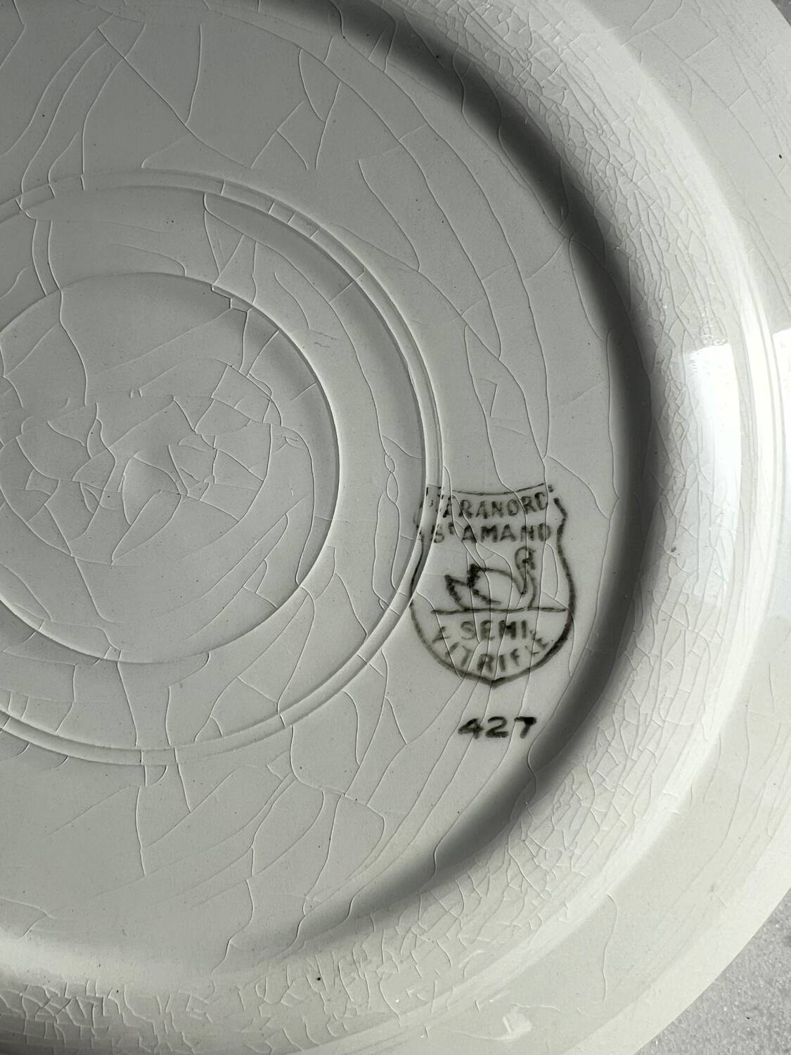 Saint-Amand plate with floral decoration