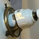 Pair of serrated opaline and porcelain sconces