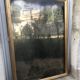 Golden mirror with sheet 151 x 103 cm