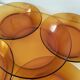 7 deep plates Duralex amber glass