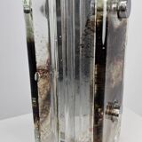 Table lamp from Glashutte Limburg thick glass floral theme