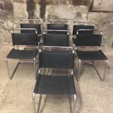 Set of 7 S33 Mart Stam Chairs Circa 1980