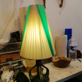 Ceramic foot lamp and vinyl slampshade, 1960