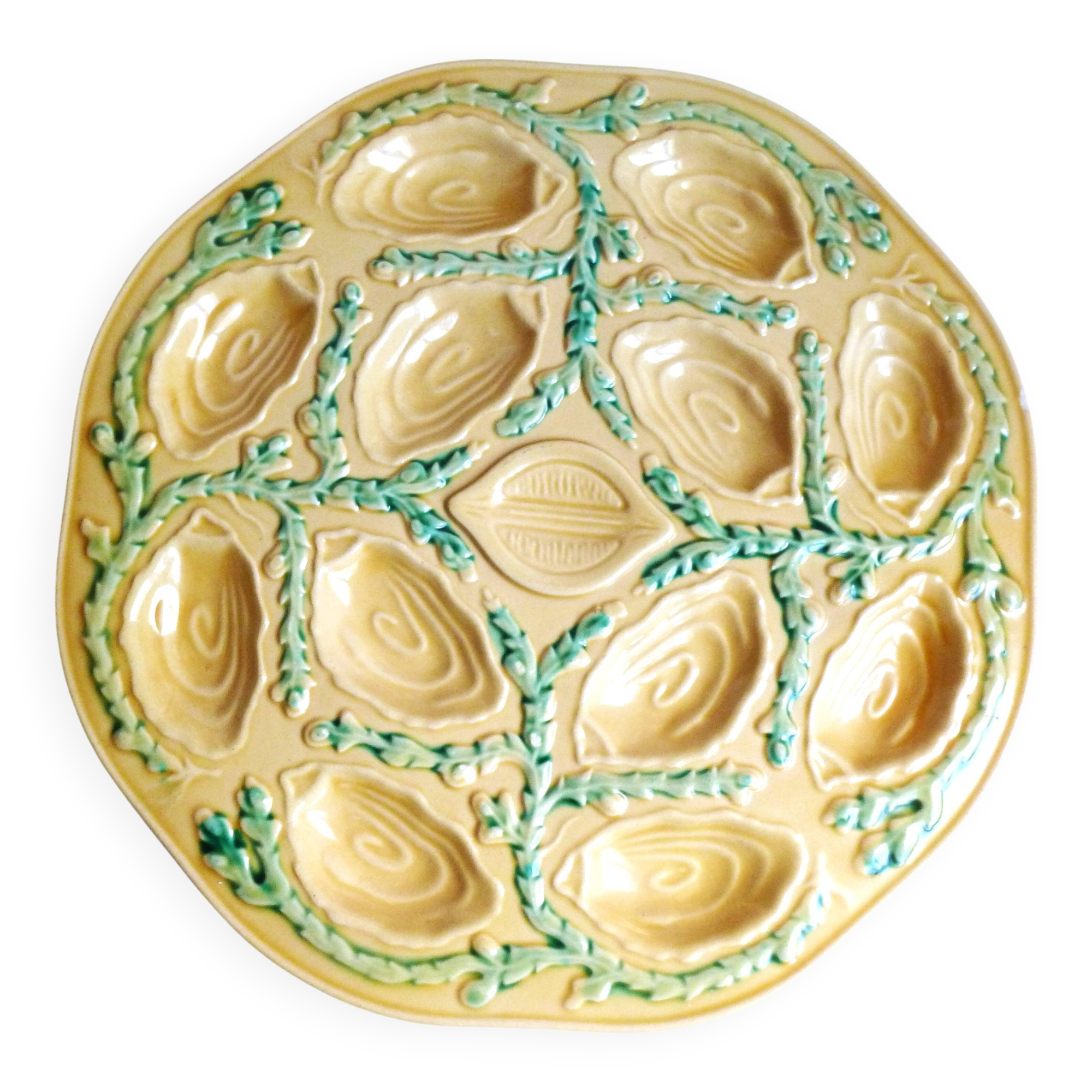 Oyster dish, seafood serving dish, Orfinox oyster dish.