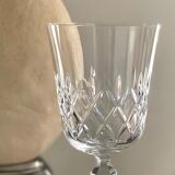 6 crystal wine glasses, 1980