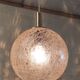 70's amber glass and brass suspension design