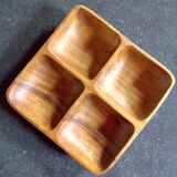 Vide poche plat apéritif bois