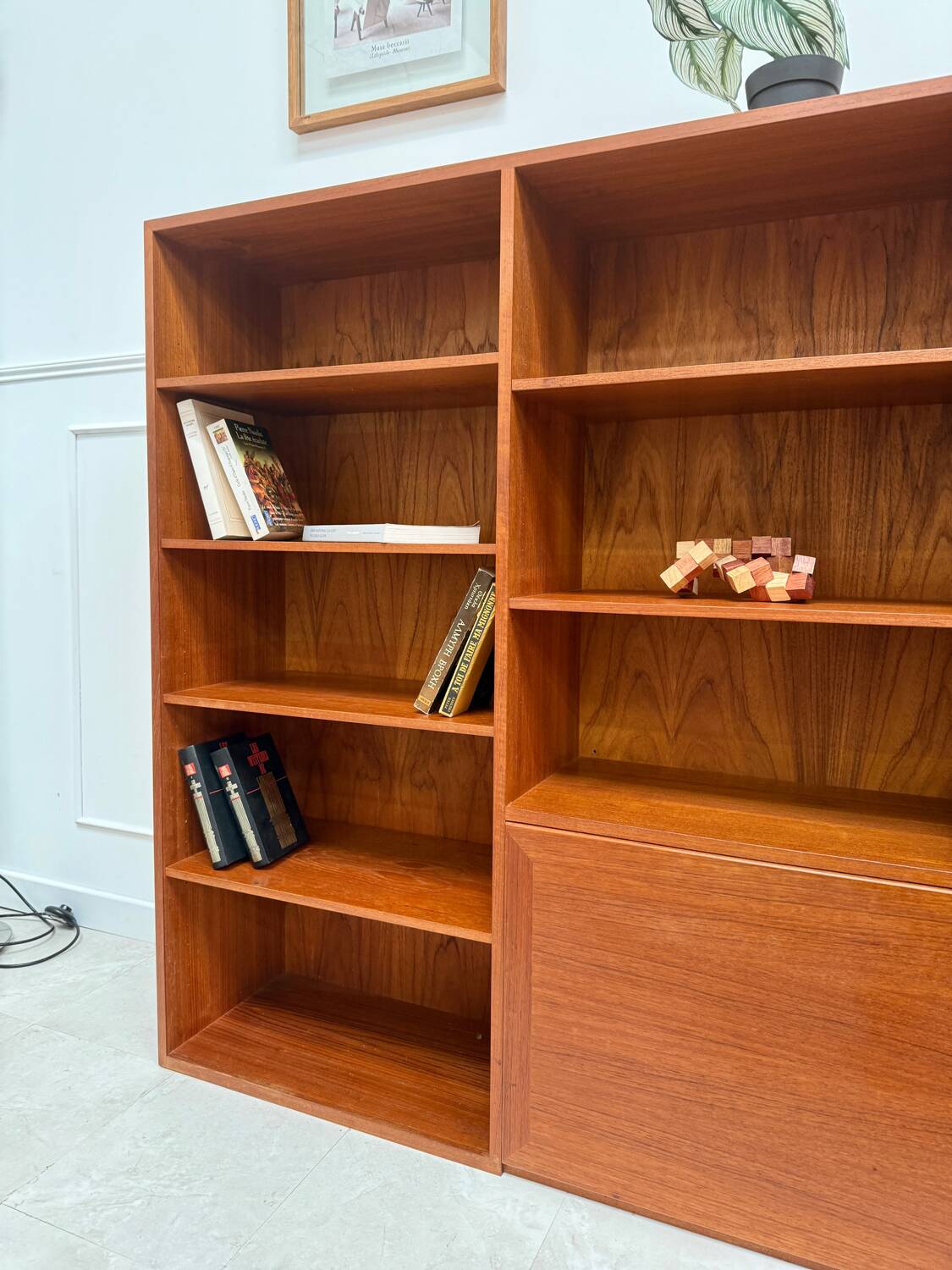 Scandinavian teak bookcase