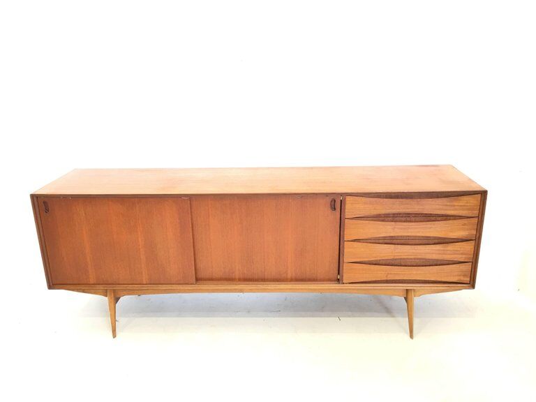 Enfilade teck 1960, 'Paola' par Oswald Vermaercke pour  V-Form