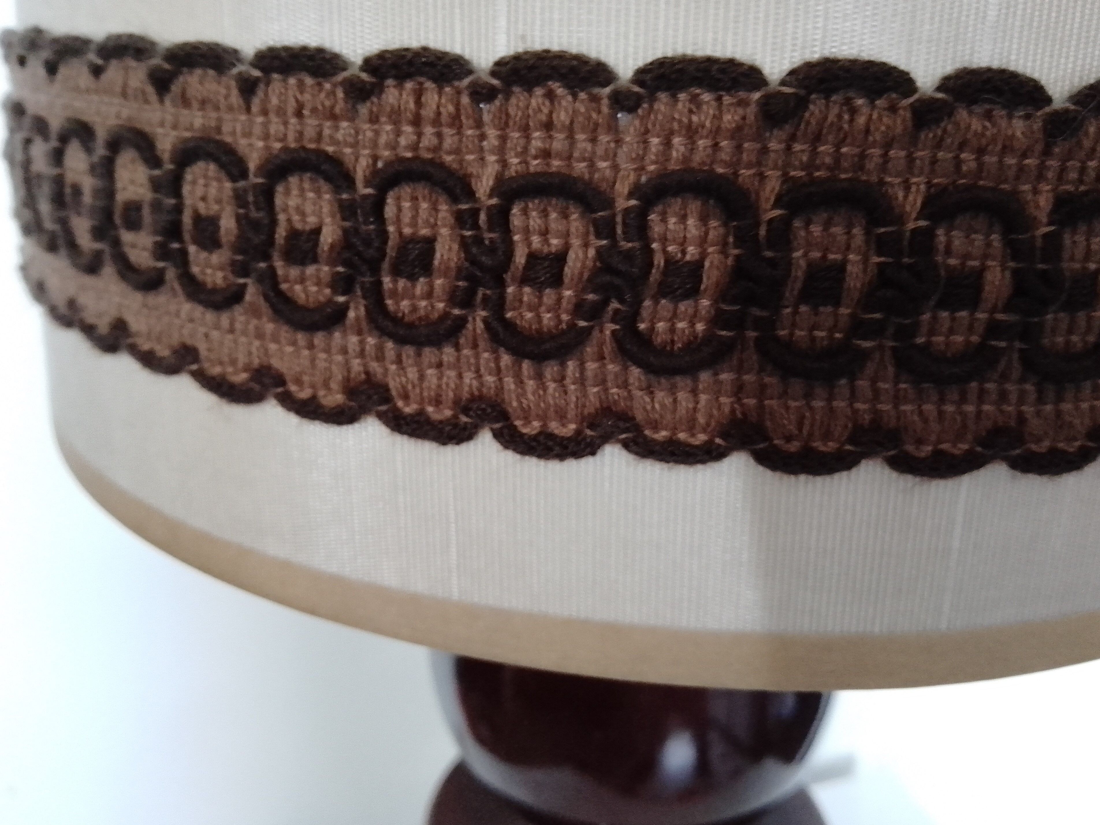 Brown ceramic foot lamp