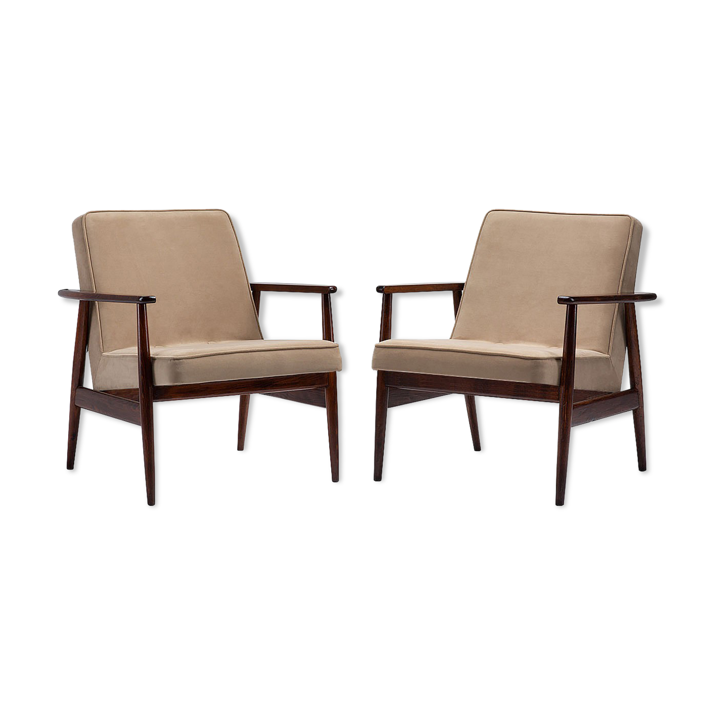 Paire de fauteuils GFM des années 1960