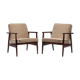 Paire de fauteuils GFM des années 1960