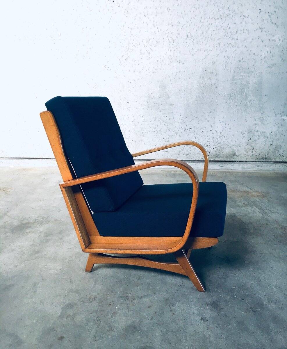 Mid-Century Modern Bentwood Lounge Chairs, Belgium, 1950s, Set of 2