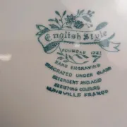 Dessert plate Terre de fer Lunéville – English Style – The Copperfield – Toile de Jouy