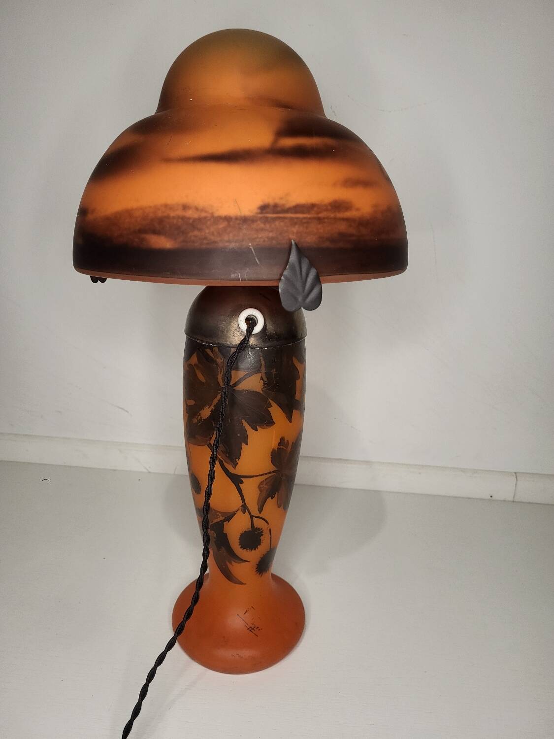 Lampe en verre- art nouveau