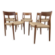 Niels Møller model 77 dining chair teak new papercord