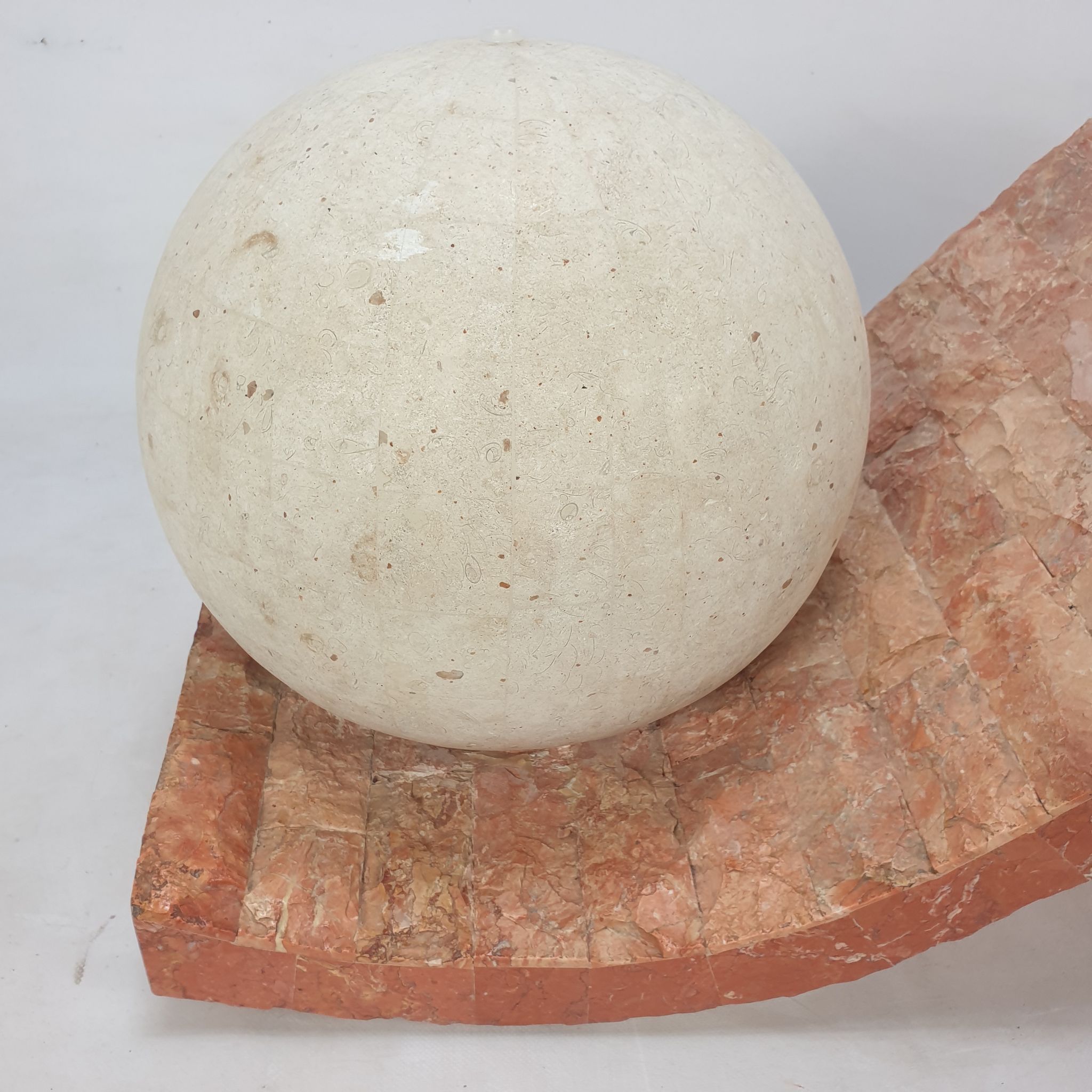 Table basse en pierre fossile de Magnussen Ponte, années 1980