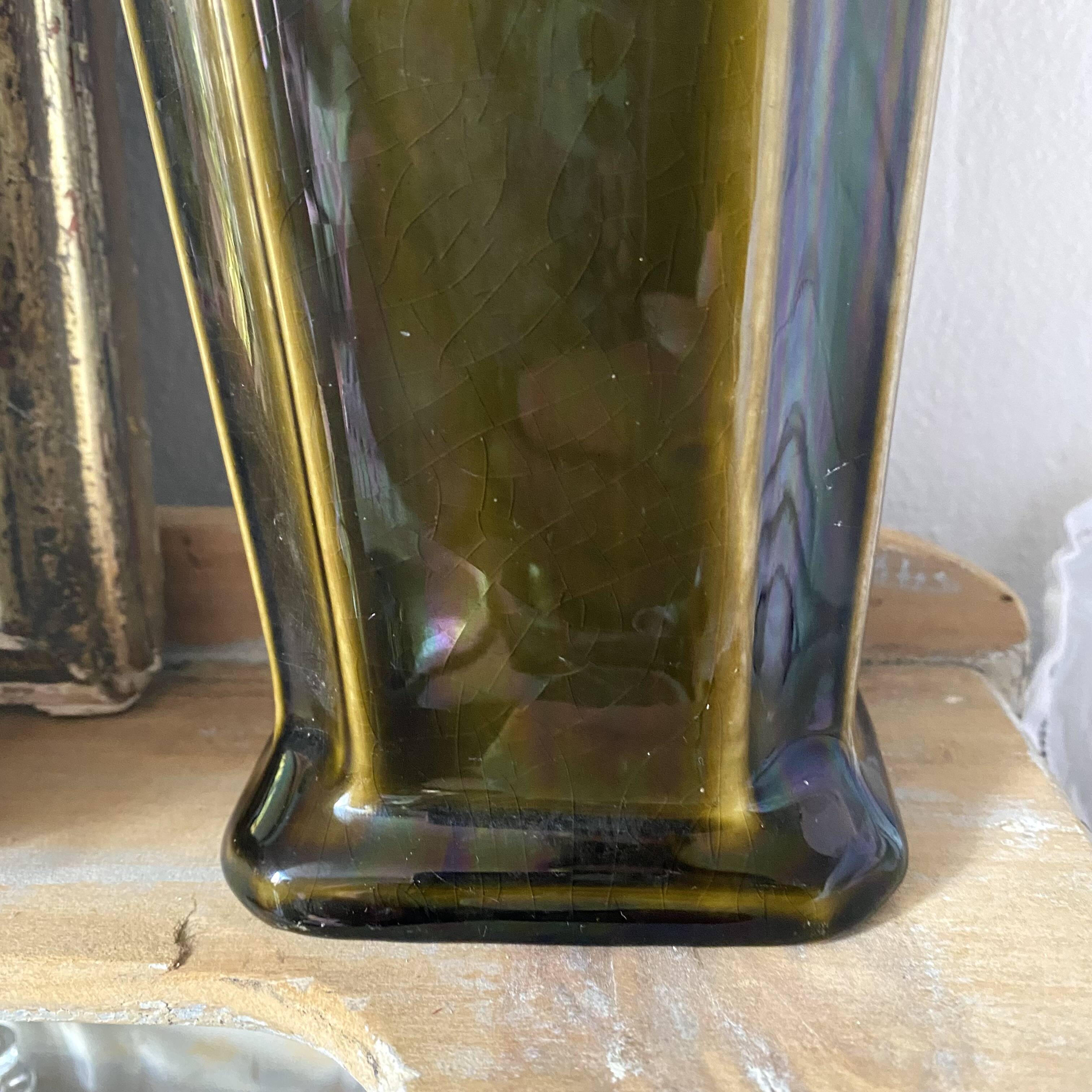 Vase haut art nouveau forme amphore