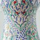 Mediterranean Table Lamp in Hand-Painted Spanish Ceramic, New Yellow Silk Shade