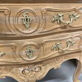 Louis chest of drawers in raw wood with two drawers